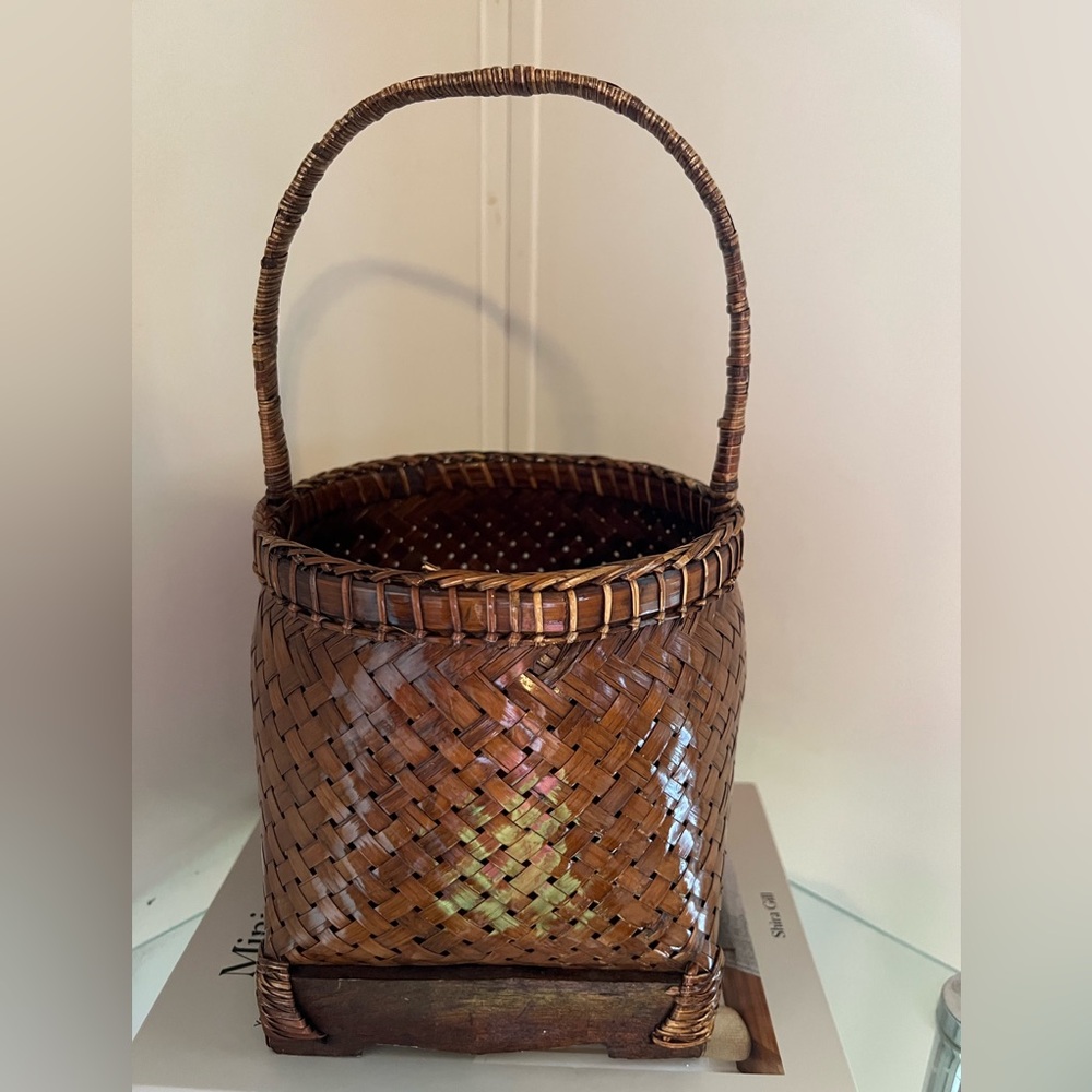 Vintage Handcrafted Chinese Woven Basket